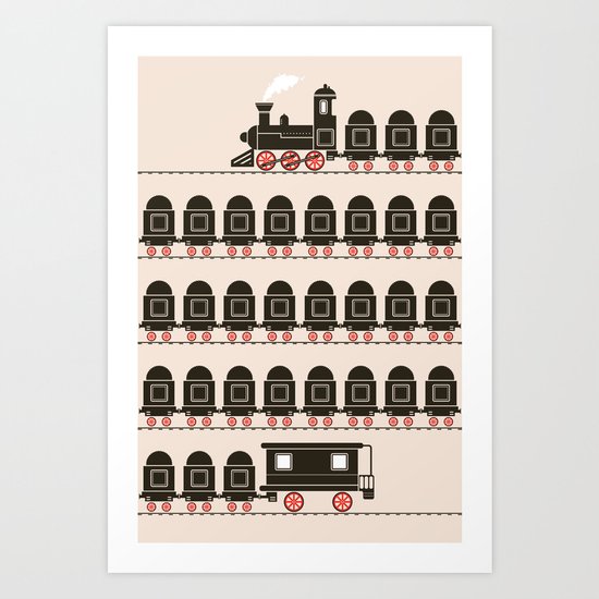 Stretched Out Locomotive Art Print