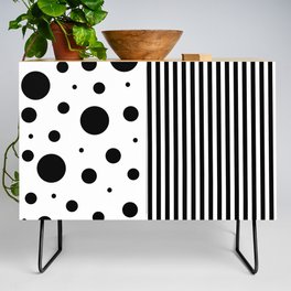 Spots and Stripes - Black and White Credenza