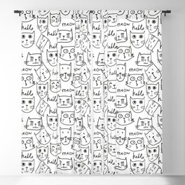 Cat Faces Blackout Curtain