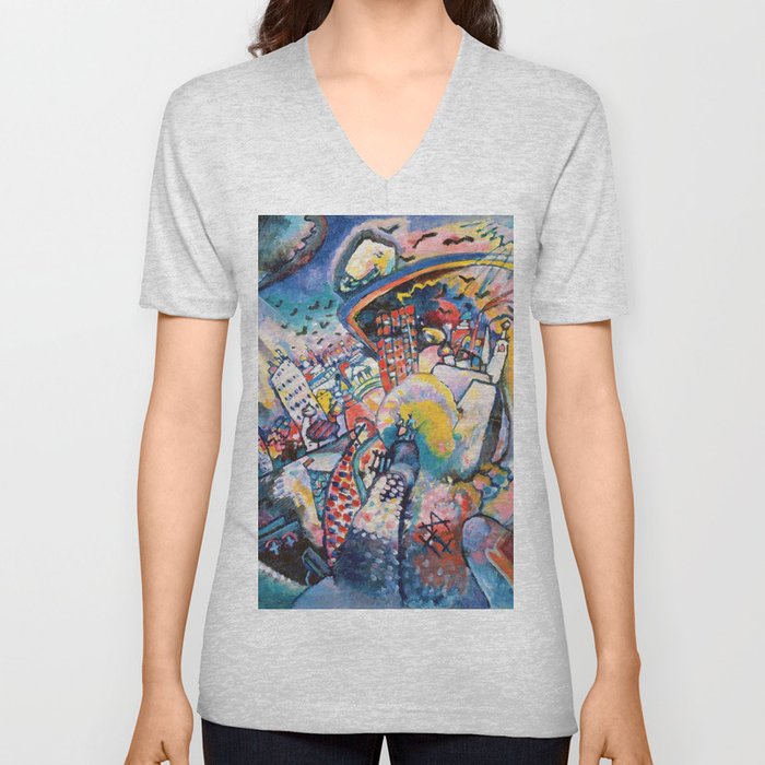 Moscow by Wassily Kandinsky V Neck T Shirt