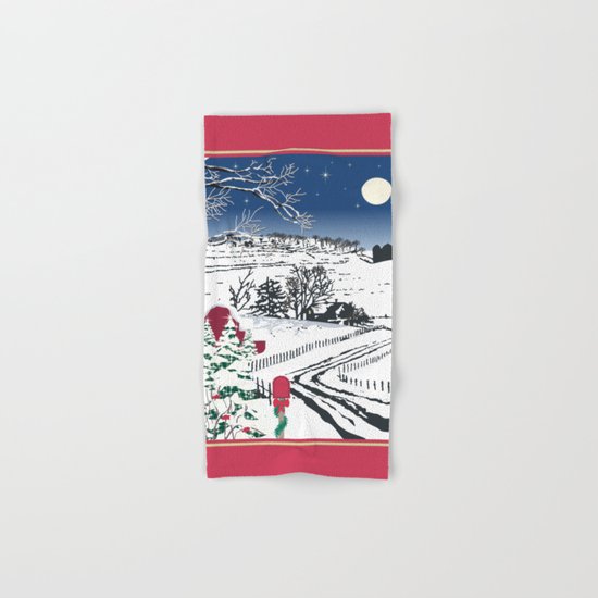 Silent Winter Night Silhouette Hand & Bath Towel