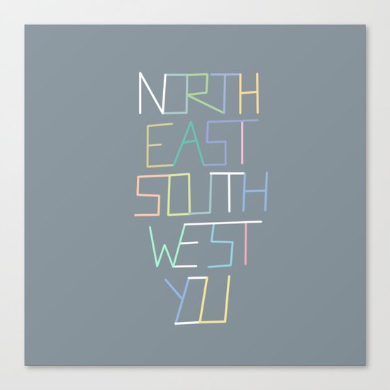 North East South West You Canvas Print