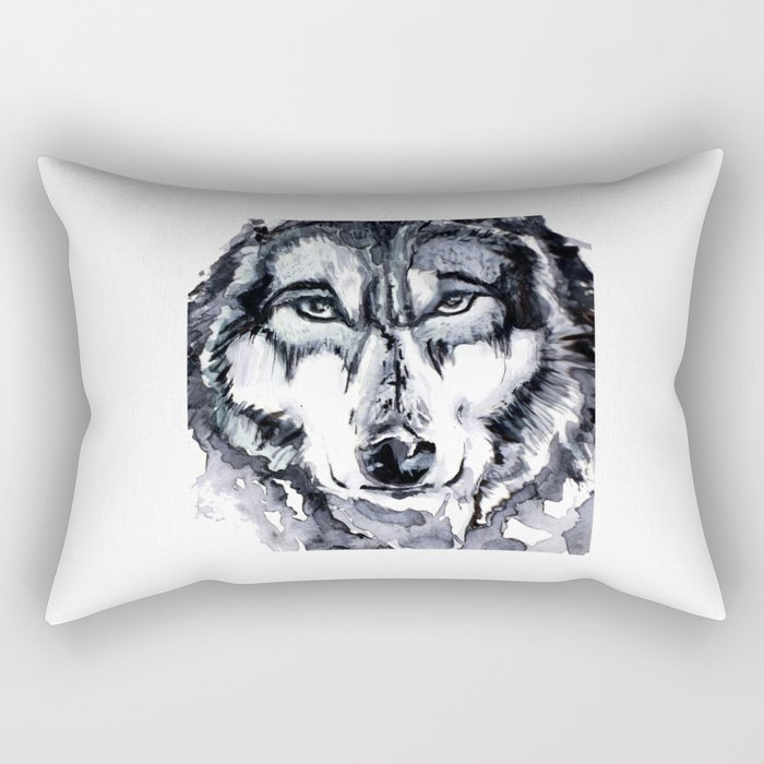 abstract wolf zoomed rectangular