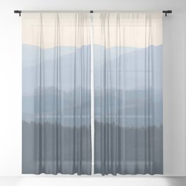 Blue Ridge Mountains Sheer Curtain