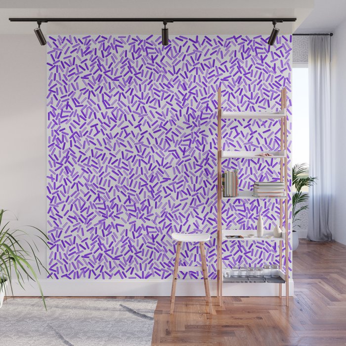 Pretty Purple Sprinkles Pattern Wall Mural