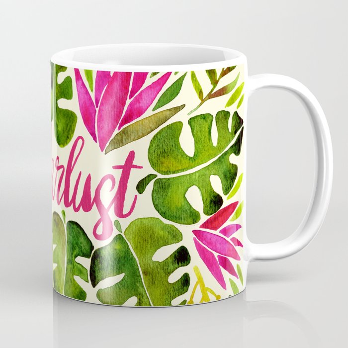 Tropical Wanderlust – Pink & Lime Coffee Mug