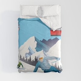 Winter Vacation - Ski Station Comforter