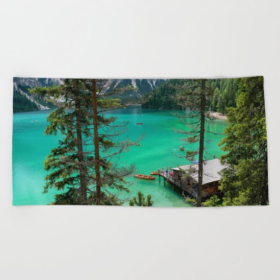 Pragser Wildsee Beach Towel