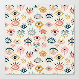 Mystic Eyes – Primary Palette Canvas Print