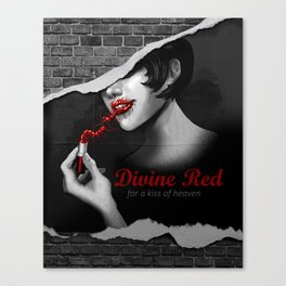 Divine Red Lipstick  Canvas Print