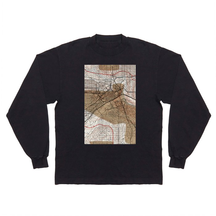 Saint Paul, USA - City Map Collage Long Sleeve T Shirt