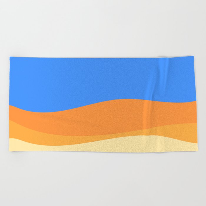 Liquid - Blue Colourful Minimalistic Art Design Pattern Beach Towel