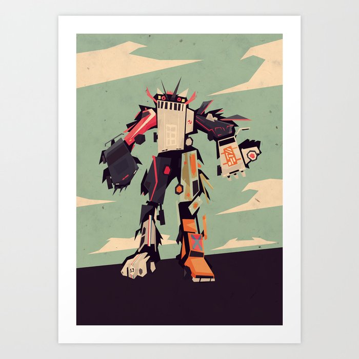 Discover the motif FAMOUS CAR MONSTER by Yetiland  as a print at TOPPOSTER