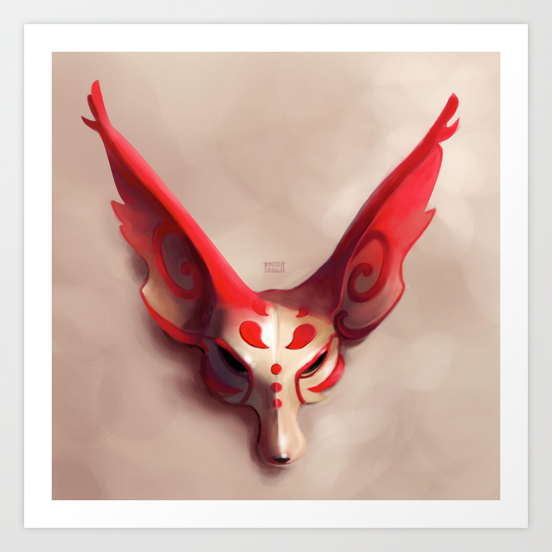 Fennec Fox Mask Art Print By Kimberlyparker Society6