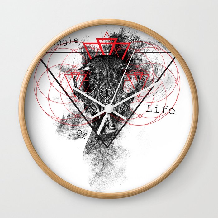 Triangle of life Wall Clock