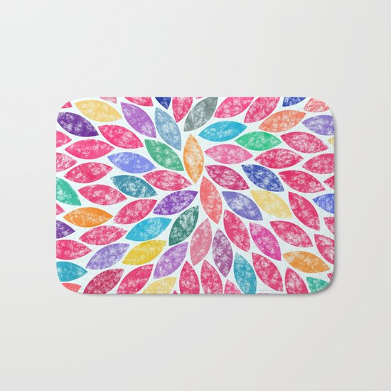 Abstract Colorful leaves II Bath Mat