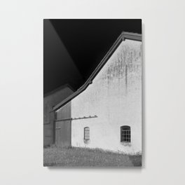 Black and White Barn Metal Print