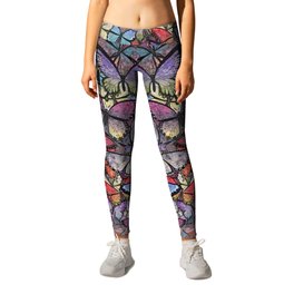 butterflies aflutter colorful version Leggings | Insects, Illustration, Black, Mariposa, Yellow, Purple, Hotpink, Feminine, Brightcolors, Animal 