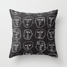 Facial Expression (Inverted) Throw Pillow
