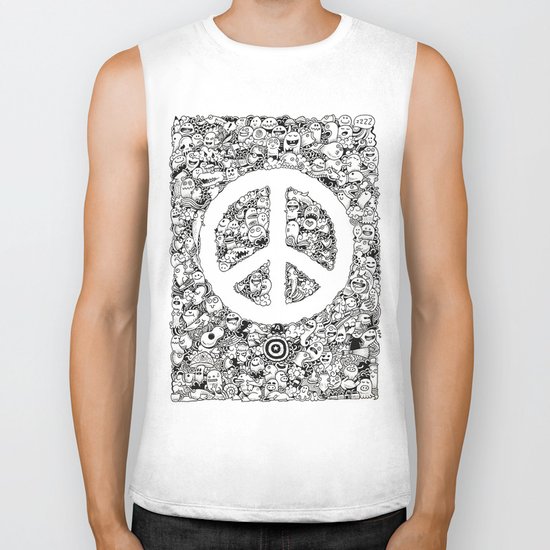 Peace Doodle Biker Tank