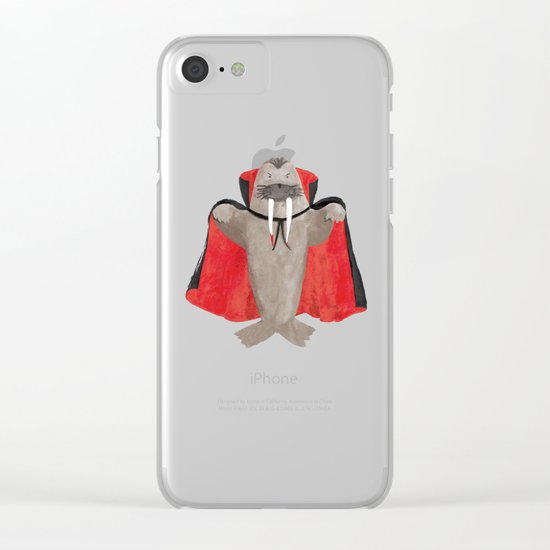 Vampire Walrus Clear iPhone Case
