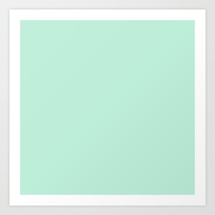 Simply Light Mint Green Art Print By Followmeinstead Society6 Simply Light Mint Green Art Print