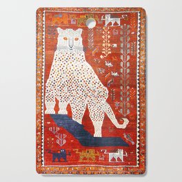 Q'ashqai Snow Leopard Persian Animal Rug Print Cutting Board