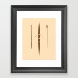 rowing single scull Framed Art Print