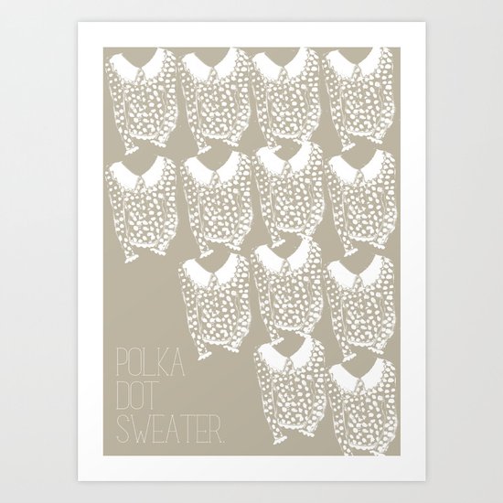 Polka Dot Sweater Art Print