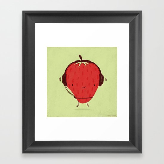 Strawberry Jammin' Framed Art Print