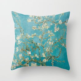 Vincent Van Gogh's Branches of an Almond Tree in Blossom Throw Pillow