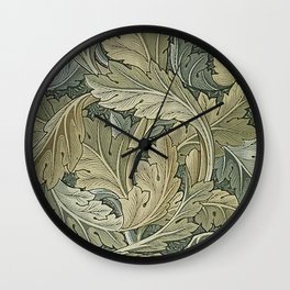 Acanthus Tan Wall Clock | Elegant, Williammorris, Vine, Morris, Pattern, Natural, Yellow, Graphicdesign, William, Rich 