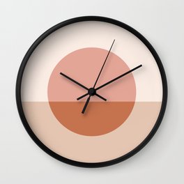 Minimal Terracotta Sunset Wall Clock