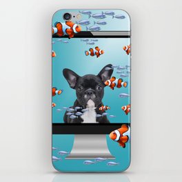 French Bulldog - Computer Screen Clownfishes iPhone Skin