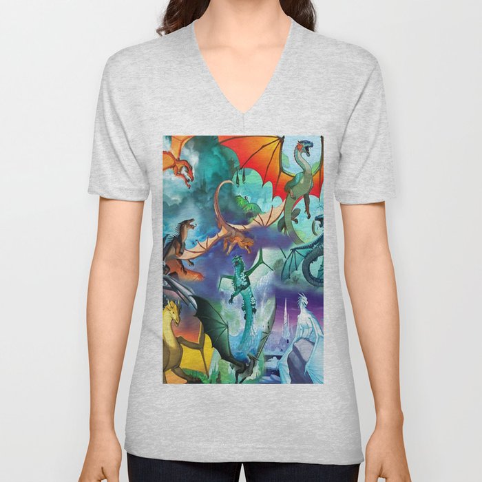 Wings-Of-Fire all dragon V Neck T Shirt