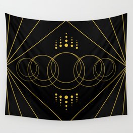 Golden Eclipse Wall Tapestry
