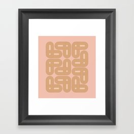 Abstraction_NEW_PRIMITIVE_WAVE_CONNECT_PATTERN_POP_ART_0118A Framed Art Print