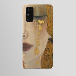Golden Tears (Freya's Heartache) portrait painting by Gustav Klimt Android Case