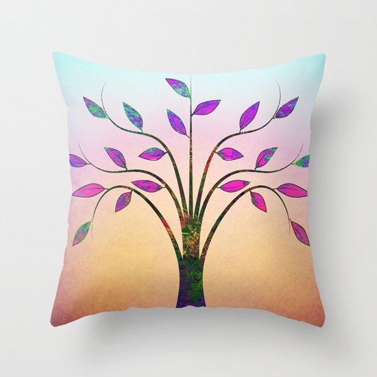 Ornamental Tree Throw Pillow