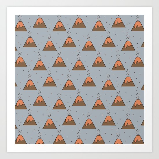 Volcano Pattern #2 Art Print