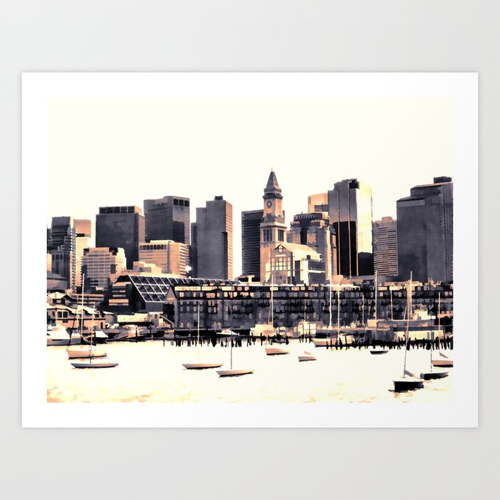 Skyline of Boston Art Print