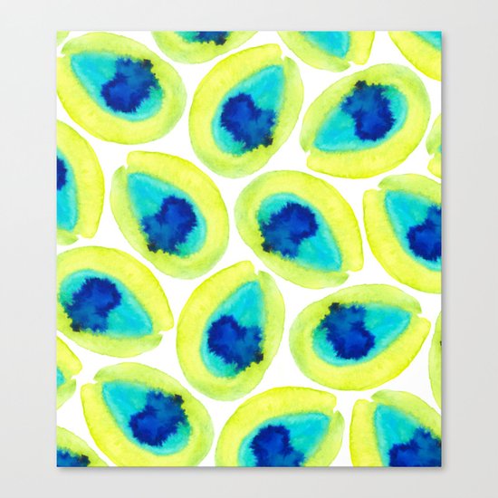 Electric Avocados Canvas Print