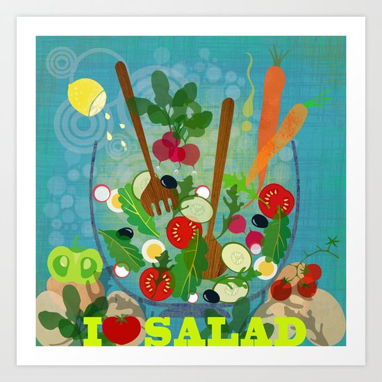 I love Salad Art Print