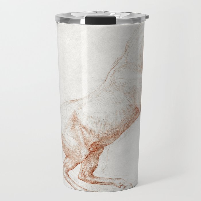 A Prancing Horse, Facing Right Travel Mug