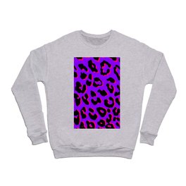Leopard Print Purple Crewneck Sweatshirt