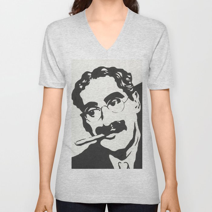 Mr. Marx Acrylic Pop Art V Neck T Shirt