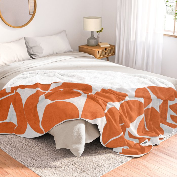 Orange and new arrivals grey throw