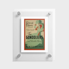 Federal Music Project The Gondoliers - Retro  Vintage Music Symphony  Floating Acrylic Print