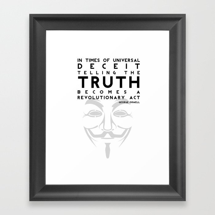 Truth Revolution - V for Vendetta Framed Art Print