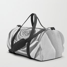 White Rose Flower Detail Macro Duffle Bag